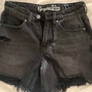 Organic Blue black denim shorts NWT